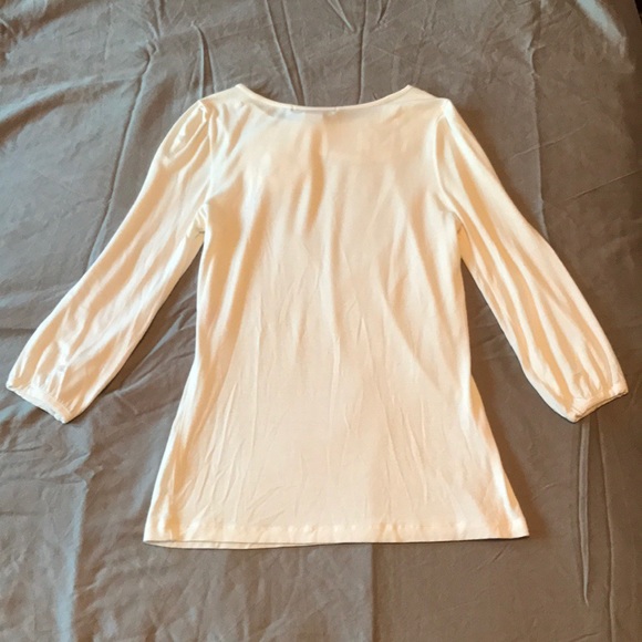 🌟DESIGN HISTORY White 3/4 Sleeve Top, Small - Picture 2 of 8
